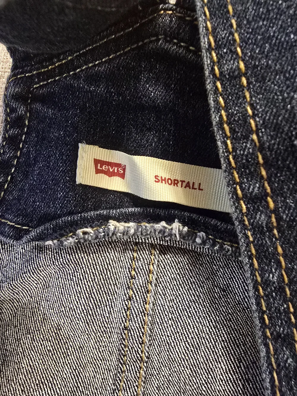 Levi's Toddler Denim Shortall Overall 18M Dark Wash Adjustable Straps